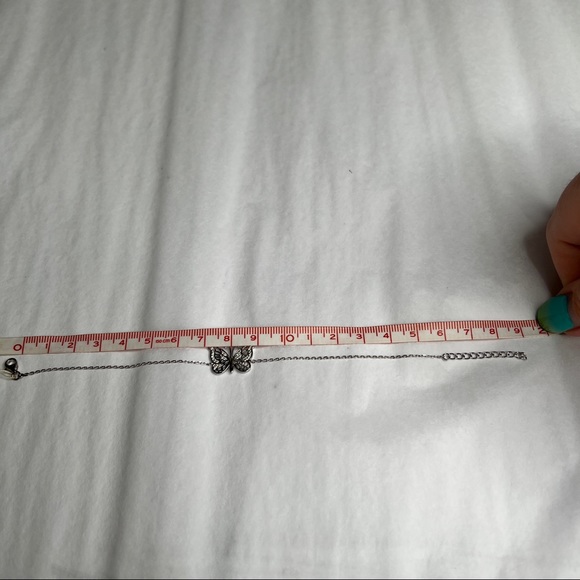 925 Silver Crystal Butterfly Bracelet - Picture 2 of 5